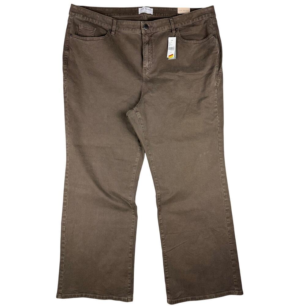 Lane Bryant Plus Size 24 Brown Signature Fit Relaxed Boot Jeans